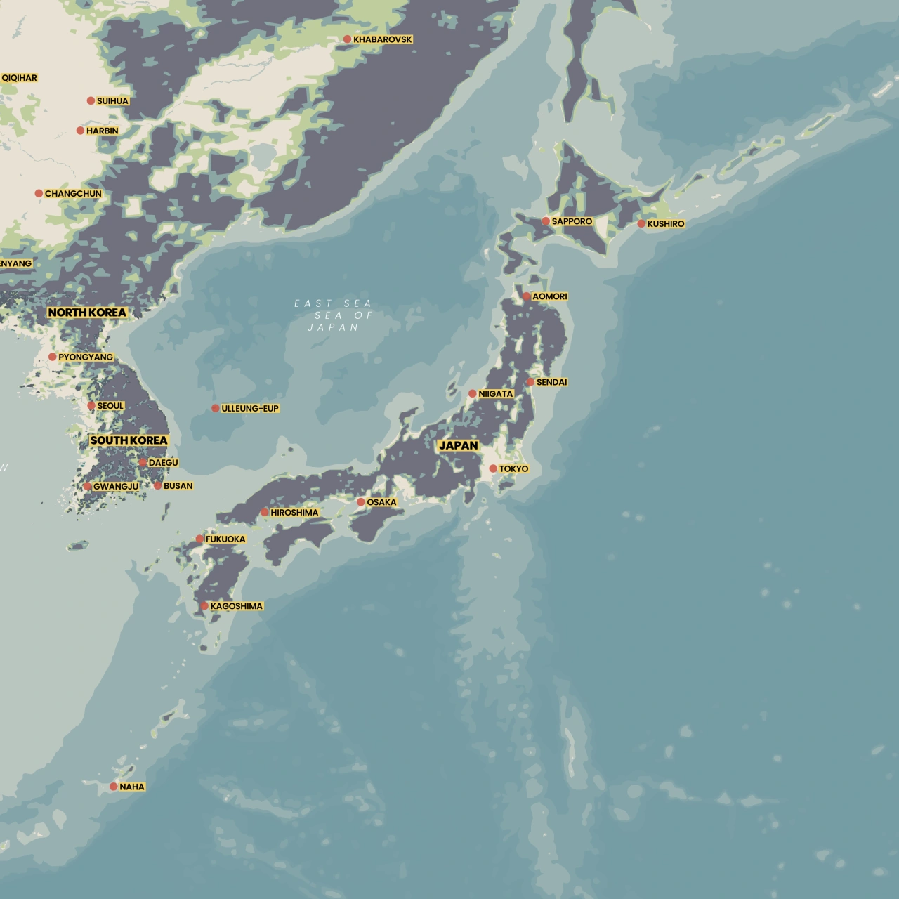 日本地区的地图样式