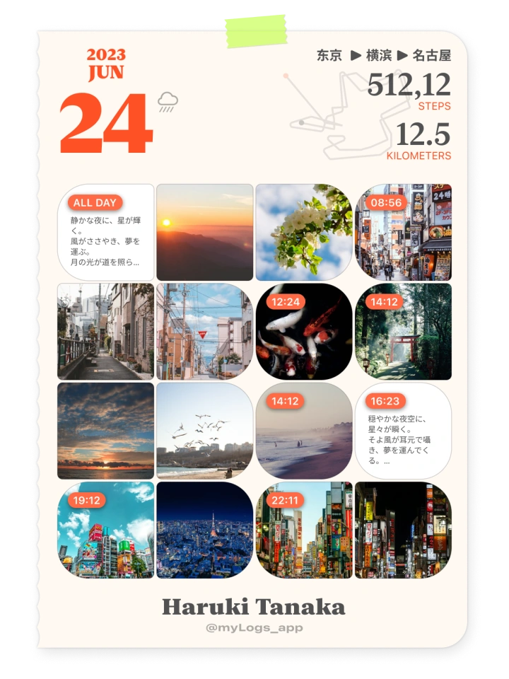 分享卡片:照片与文字