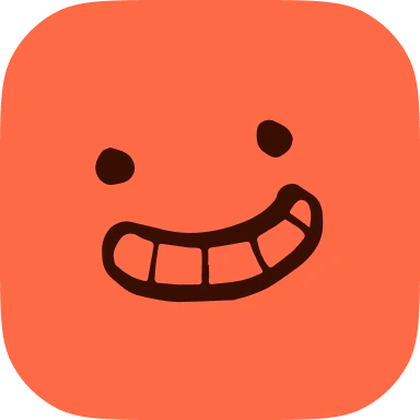 点点小视频：橙色笑脸